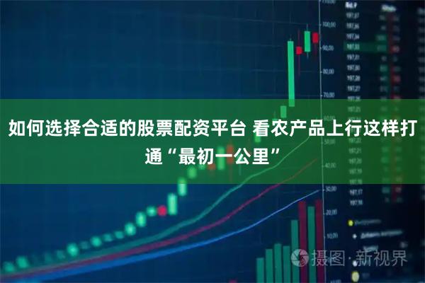如何选择合适的股票配资平台 看农产品上行这样打通“最初一公里”